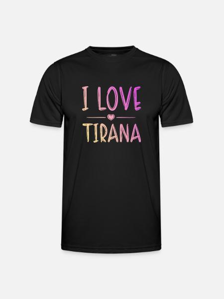 I Love Tirana - Men's Functional T-Shirt - black