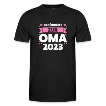 Oma 2023 Großmutter Großmütter Geschenk - Männer Funktions-T-Shirt - Schwarz - Vorne - AI Model Male 178 dark (178cm)
