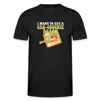 Drôle Charcuterie Humour Je veux manger un - T-shirt sport Homme - noir - Devant - AI Model Male 178 dark (178cm)