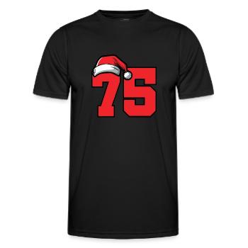 75 Number Christmas - Men's Functional T-Shirt - black - Front - AI Model Male 178 dark (178cm)