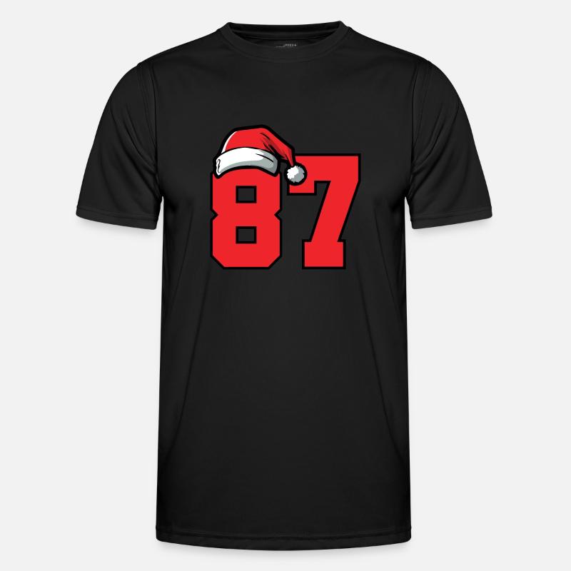87 Number Christmas - Men's Functional T-Shirt - black