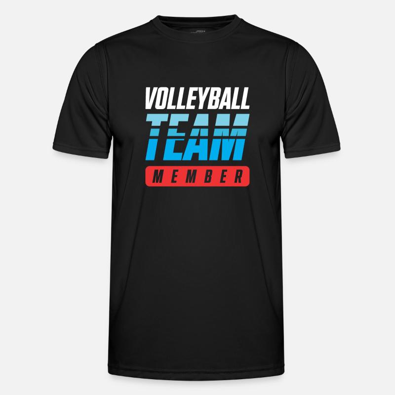 Volleyball Team - Männer Funktions-T-Shirt - Schwarz