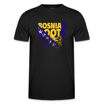 Bosnie-Herzégovine Drapeau Bosnie - T-shirt sport Homme - noir - Devant - AI Model Male 178 dark (178cm)