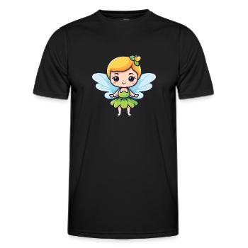 Fée Mignon Bébé Conte de fées - T-shirt sport Homme - noir - Devant - AI Model Male 178 dark (178cm)