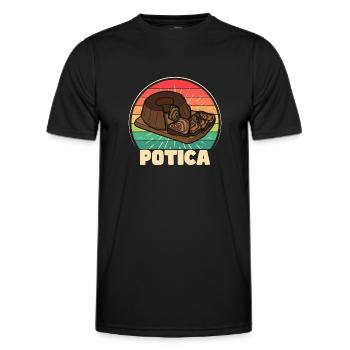 Potica Rollkuchen Slowenien Osteuropa Rezept - Männer Funktions-T-Shirt - Schwarz - Vorne - AI Model Male 178 dark (178cm)