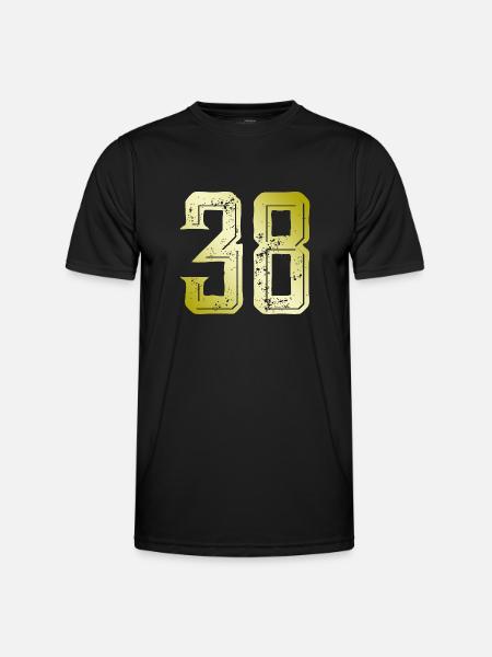 38 number symbol - Men's Functional T-Shirt - black