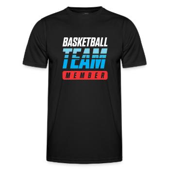 Équipe de basket-ball - T-shirt sport Homme - noir - Devant - AI Model Male 178 dark (178cm)