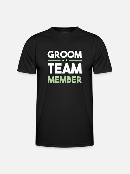 Groom Team - Männer Funktions-T-Shirt - Schwarz