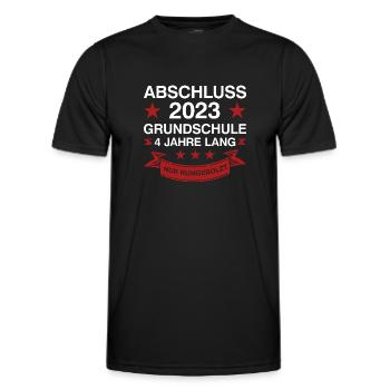 Grundschule Abschluss 2023 Grundschüler Geschenk - Männer Funktions-T-Shirt - Schwarz - Vorne - AI Model Male 178 dark (178cm)