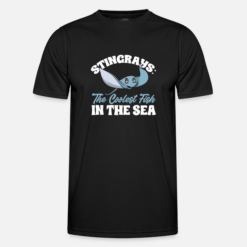 Stachelrochen Mantarochen Ozean Rochen - Männer Funktions-T-Shirt - Schwarz