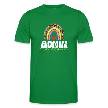 Secrétaire, Adjointe administrative, Commis de bureau - T-shirt sport Homme - vert - Devant - AI Model Male 178 dark (178cm)