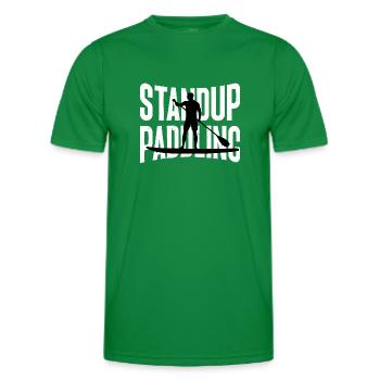 Standup Paddle (Pagaie debout) - T-shirt sport Homme - vert - Devant - AI Model Male 178 dark (178cm)