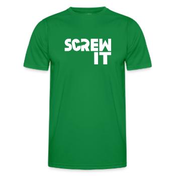 Screw it - Men's Functional T-Shirt - kelly green - Front - AI Model Male 178 dark (178cm)