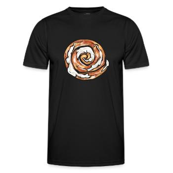 Cinnamon roll - Men's Functional T-Shirt - black - Front - AI Model Male 178 dark (178cm)