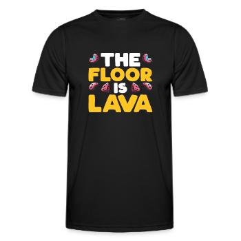 Der Boden ist Lava Bouldern - Männer Funktions-T-Shirt - Schwarz - Vorne - AI Model Male 178 dark (178cm)