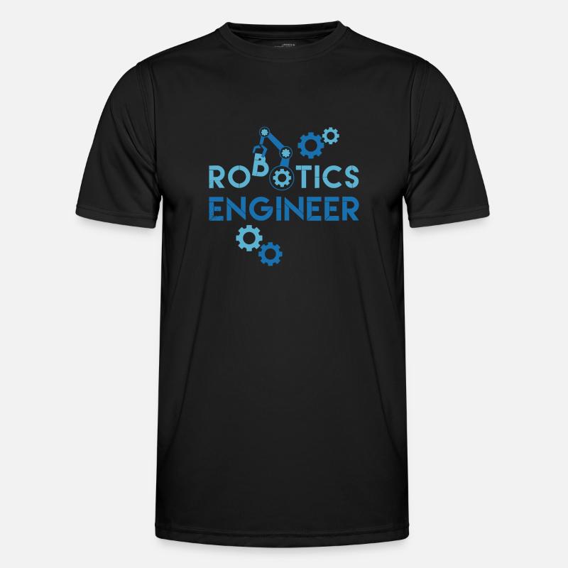 Robotics Engineer Mechanic Robot Fan - Men's Functional T-Shirt - black