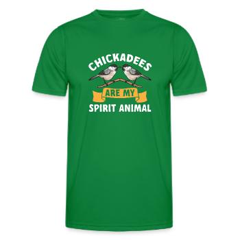 Observation des oiseaux mésanges - T-shirt sport Homme - vert - Devant - AI Model Male 178 dark (178cm)