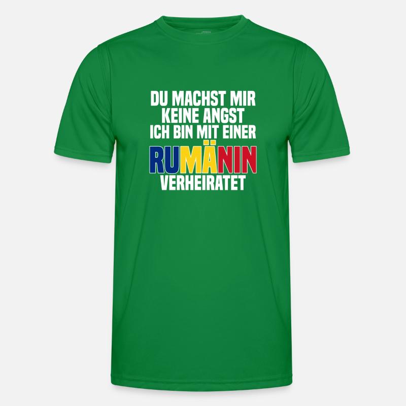 Du machst mir Keine Angst ich bin mit einer Rumäni Männer Funktions-T-Shirt