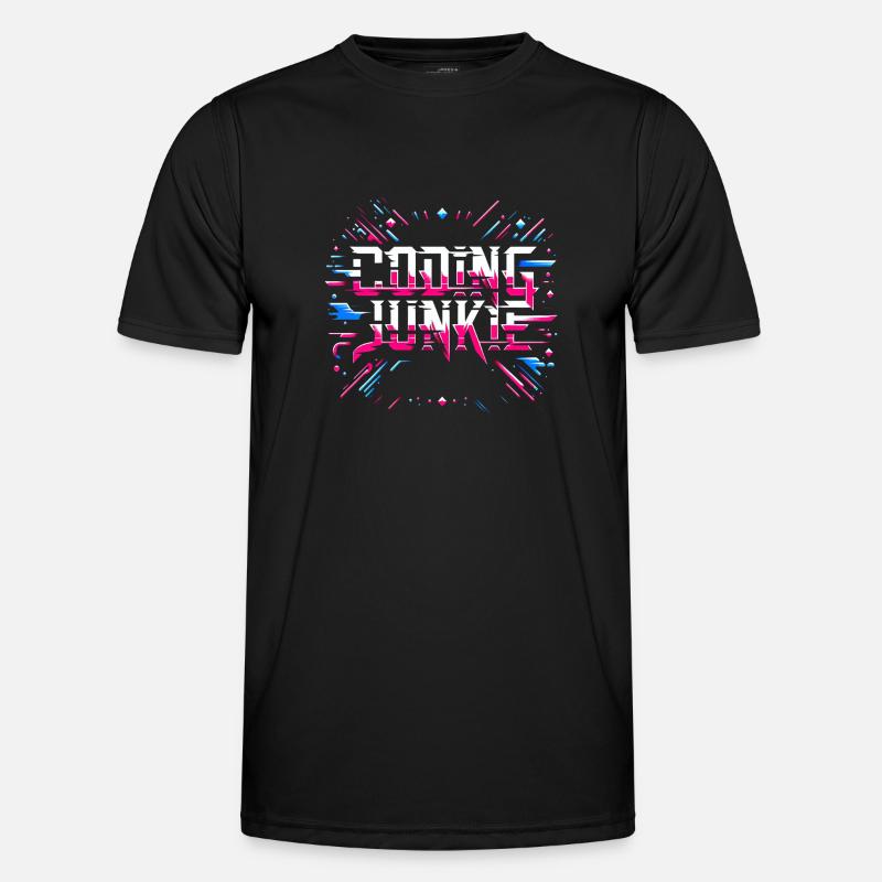 Coding Junkie 15 - Männer Funktions-T-Shirt - Schwarz
