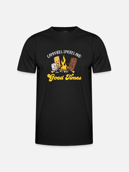 S'more Campfire Marshmallow Camping - Men's Functional T-Shirt - black