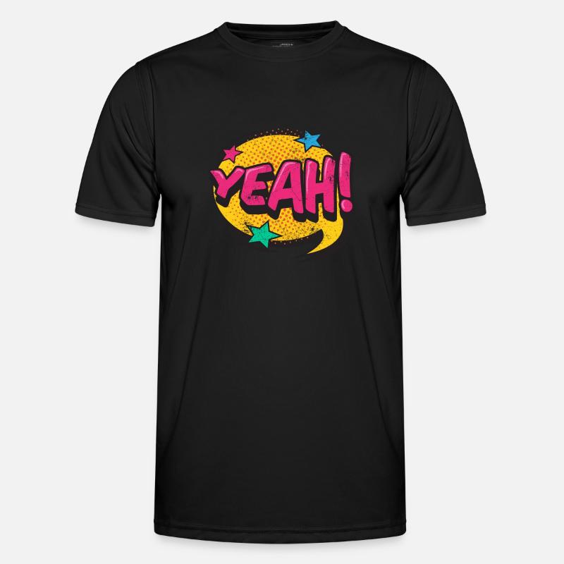YEAH! COMIC COMICSTYLE 80s CARTOON MOTIV GESCHENK Männer Funktions-T-Shirt
