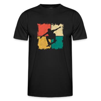 Skateboarding Tricks Skater Stunt Skateboard - Männer Funktions-T-Shirt - Schwarz - Vorne - AI Model Male 178 dark (178cm)