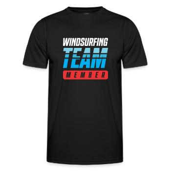 Windsurfing Team - Männer Funktions-T-Shirt - Schwarz - Vorne - AI Model Male 178 dark (178cm)