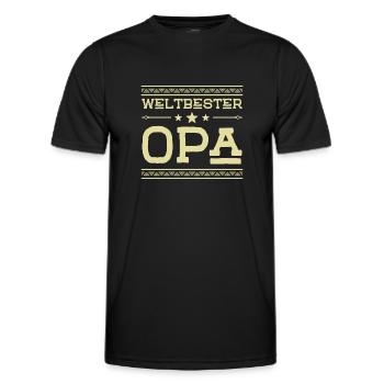 Weltbester Opa - Männer Funktions-T-Shirt - Schwarz - Vorne - AI Model Male 178 dark (178cm)
