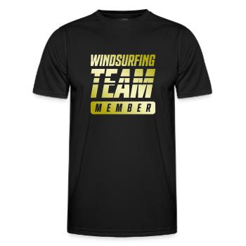 Windsurfing Team - Männer Funktions-T-Shirt - Schwarz - Vorne - AI Model Male 178 dark (178cm)