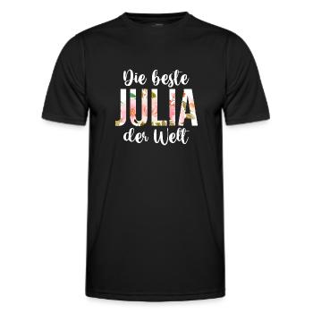 Vorname Julia - Männer Funktions-T-Shirt - Schwarz - Vorne - AI Model Male 178 dark (178cm)