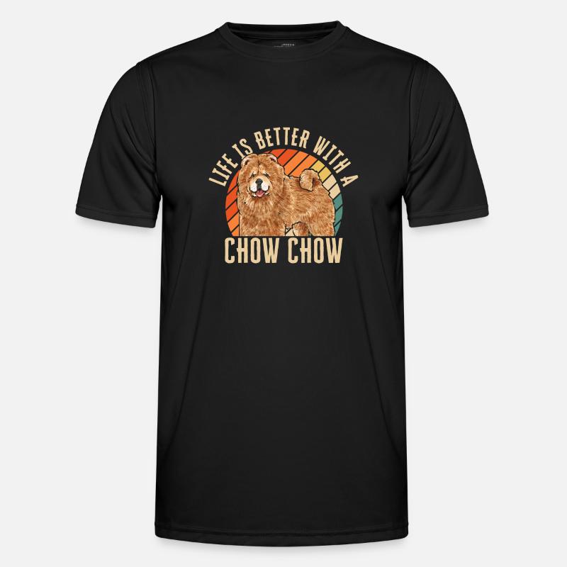 Chow Chow Hund - Männer Funktions-T-Shirt - Schwarz