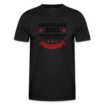 Grundschule Abschluss 2023 Grundschüler Geschenk - Männer Funktions-T-Shirt - Schwarz - Vorne - AI Model Male 178 dark (178cm)