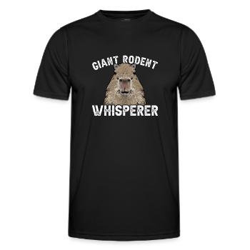 Capybara Nagetier - Männer Funktions-T-Shirt - Schwarz - Vorne - AI Model Male 178 dark (178cm)
