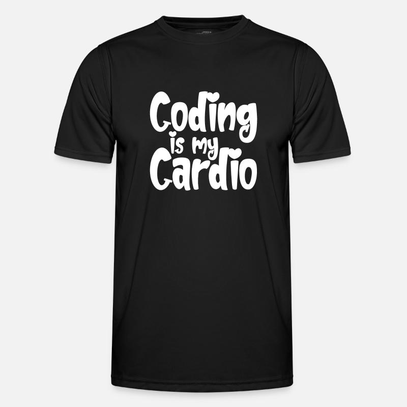 Coding Is My Cardio - Men's Functional T-Shirt - black