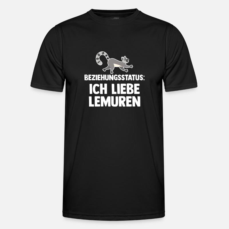 Lemur - Männer Funktions-T-Shirt - Schwarz