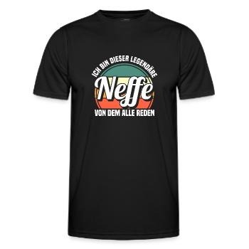 Neffe - Männer Funktions-T-Shirt - Schwarz - Vorne - AI Model Male 178 dark (178cm)