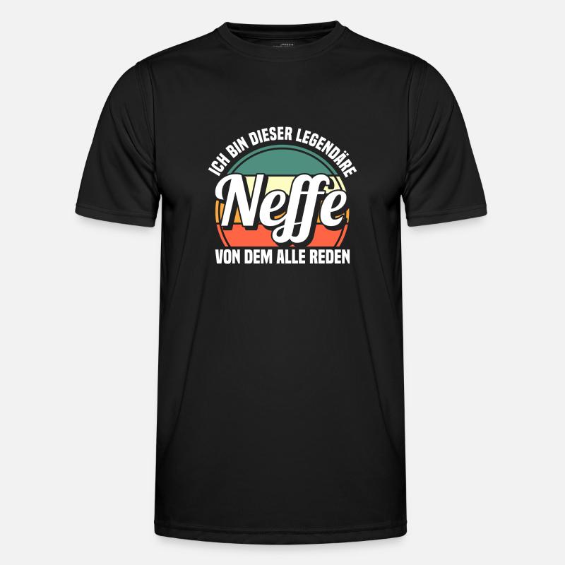 Neffe - Männer Funktions-T-Shirt - Schwarz