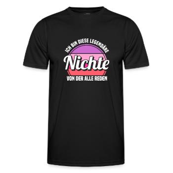 Nichte - Männer Funktions-T-Shirt - Schwarz - Vorne - AI Model Male 178 dark (178cm)