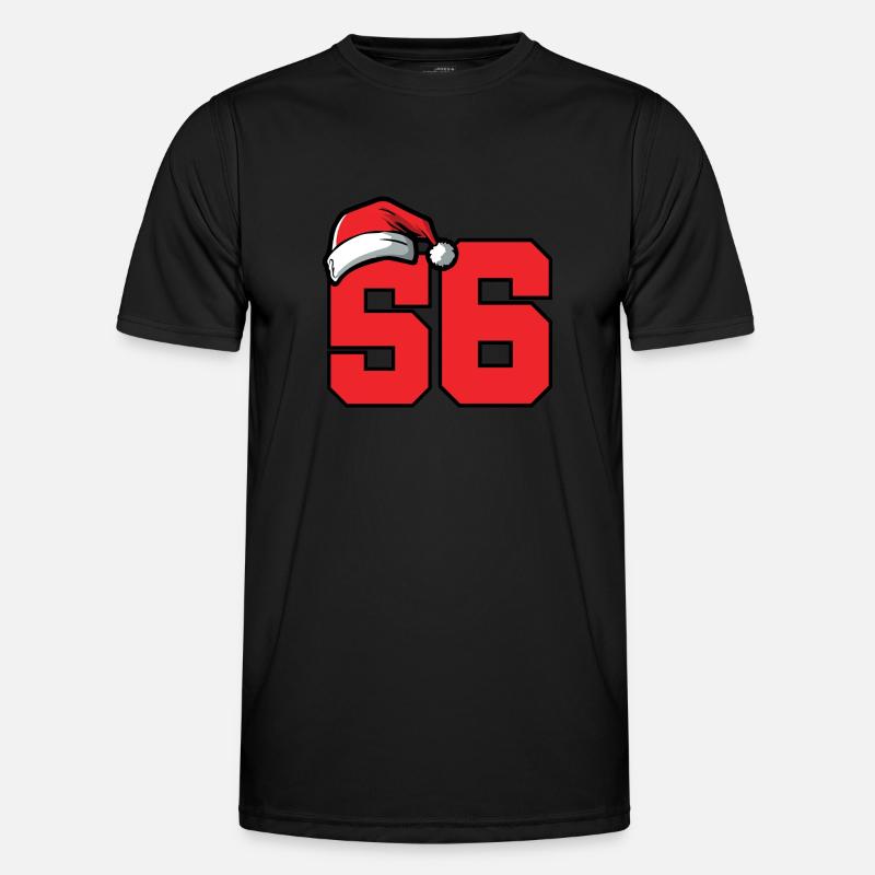 56 Número Navidad Camiseta funcional para hombres