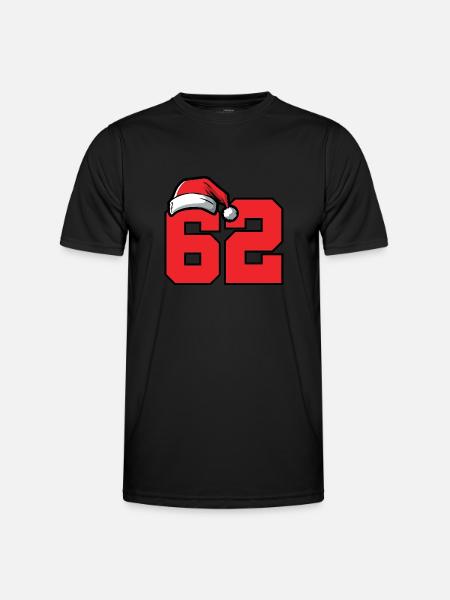 62 Numéro Noël - T-shirt sport Homme - noir