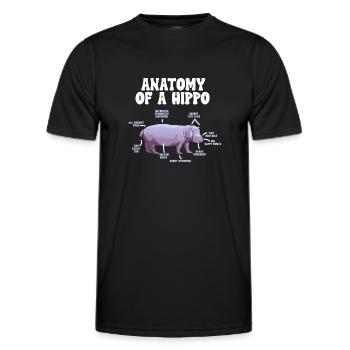 Hippopotame Hippopotame - T-shirt sport Homme - noir - Devant - AI Model Male 178 dark (178cm)