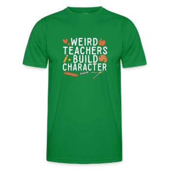 Des enseignants bizarres construisent un personnage à l’école groovy - T-shirt sport Homme - vert - Devant - AI Model Male 178 dark (178cm)