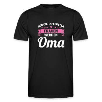 Oma Mutter Tag Omi Geschenk - Männer Funktions-T-Shirt - Schwarz - Vorne - AI Model Male 178 dark (178cm)