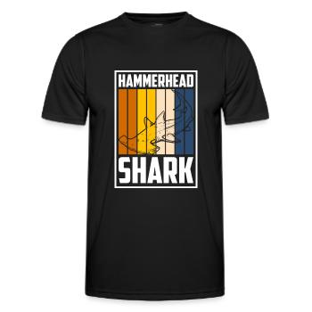 Requin Ailerons de requin Voile Poisson prédateur - T-shirt sport Homme - noir - Devant - AI Model Male 178 dark (178cm)