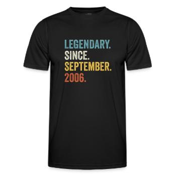 Legendary Since September 2006 16. Geburtstag - Männer Funktions-T-Shirt - Schwarz - Vorne - AI Model Male 178 dark (178cm)