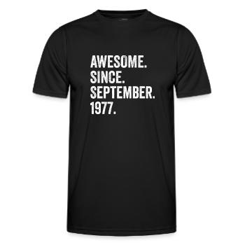 45 Years Old Awesome Since September 1977 45th - Men's Functional T-Shirt - black - Front - AI Model Male 178 dark (178cm)