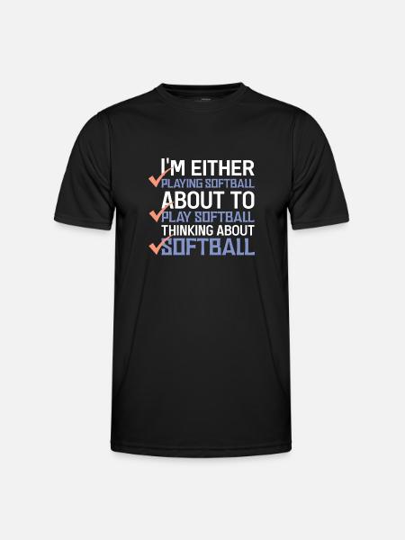 Softball - Men's Functional T-Shirt - black