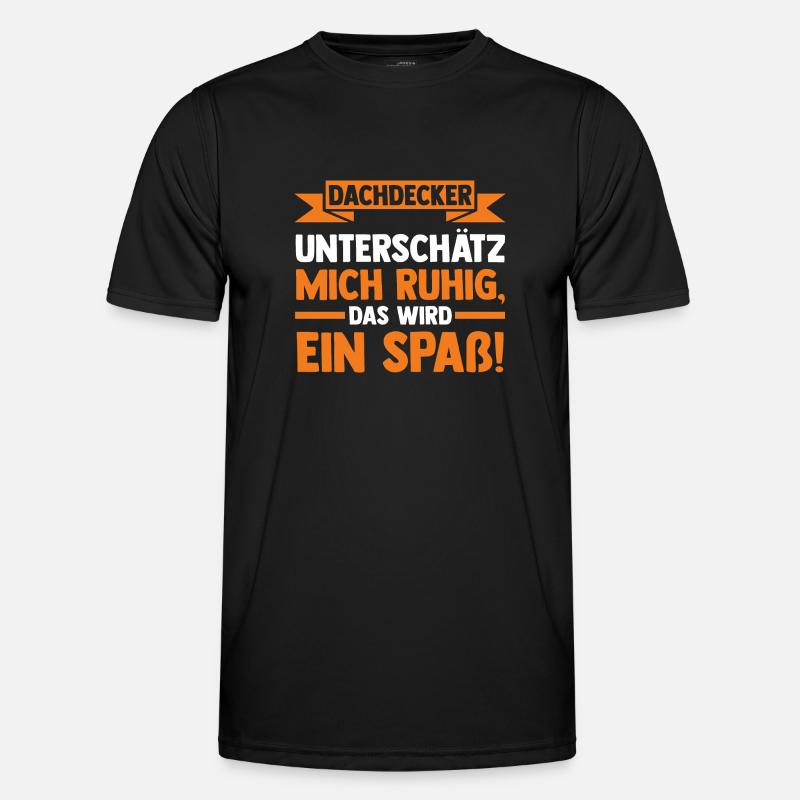 Dachdecker Beruf Dachdecken Geschenk - Männer Funktions-T-Shirt - Schwarz