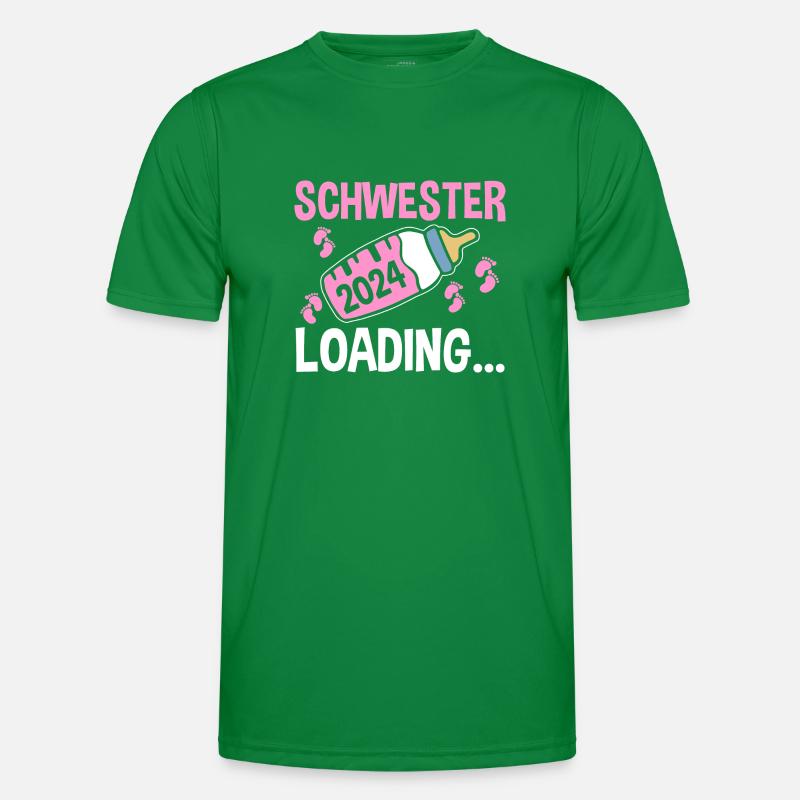 Werdende Schwester 2024 Männer Funktions-T-Shirt