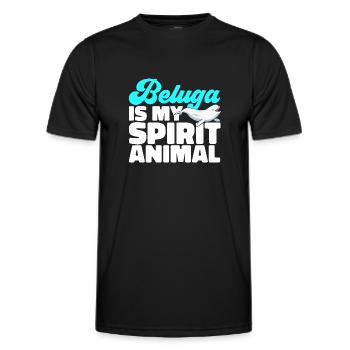 White Whale Beluga Whale - Men's Functional T-Shirt - black - Front - AI Model Male 178 dark (178cm)